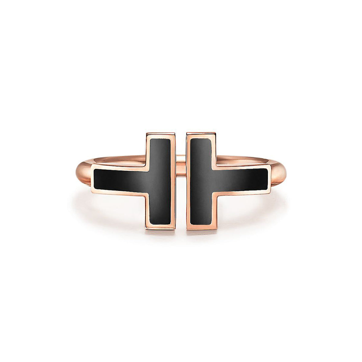 18K Tiffany Black Onyx Wire Ring