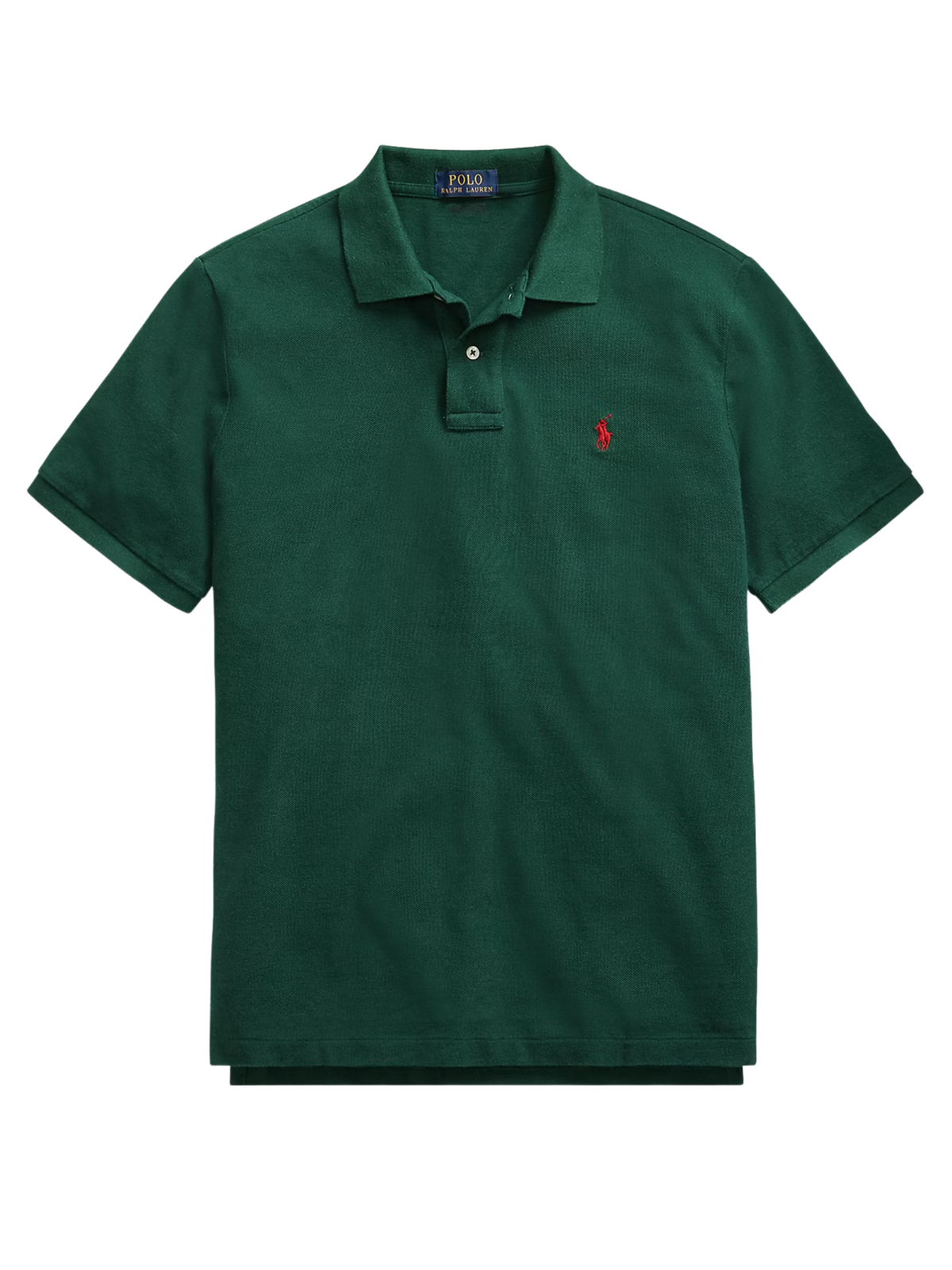 RALPH LAUREN Slim Fit Mesh Polo Shirt College Green