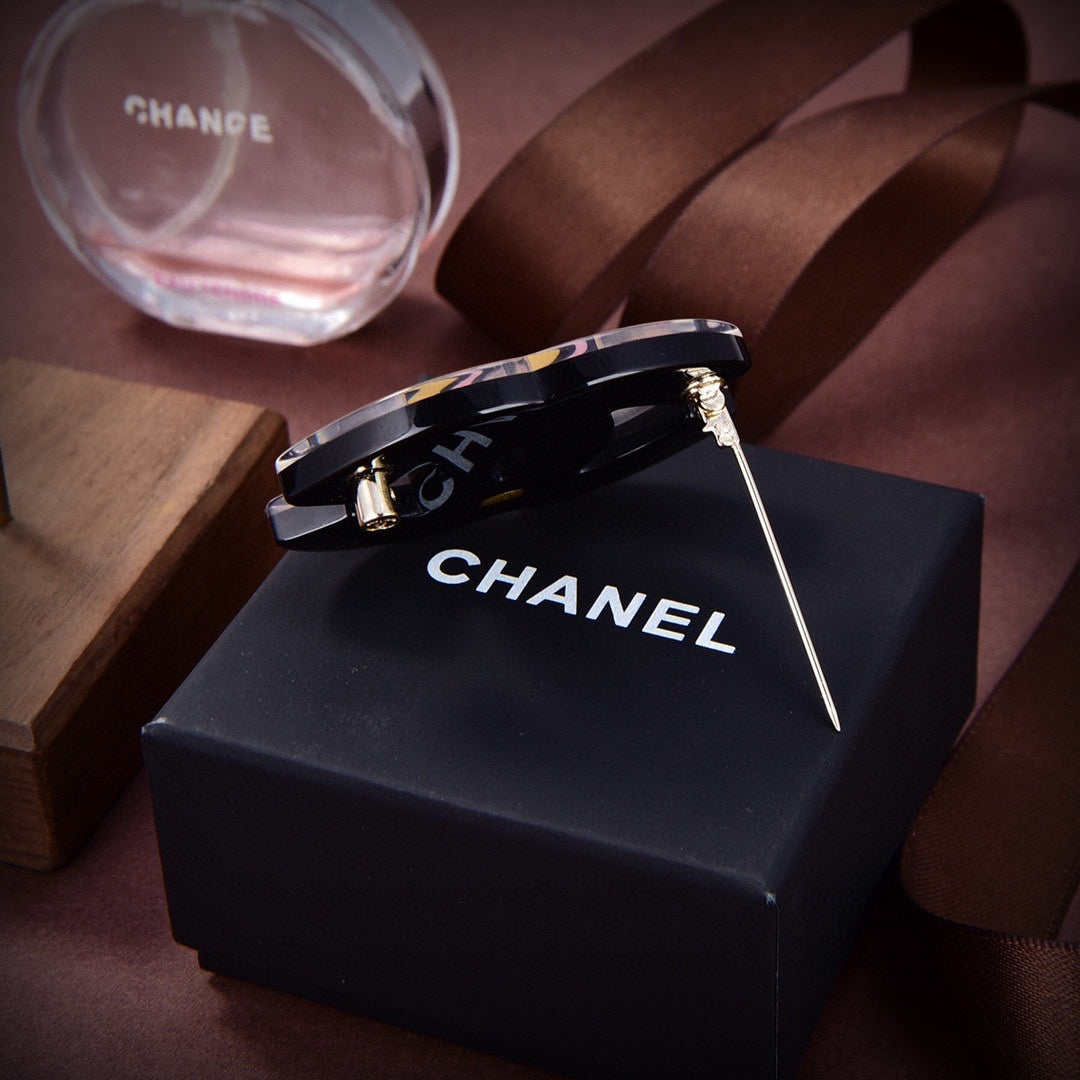 18K  Chanel Pink Brooch
