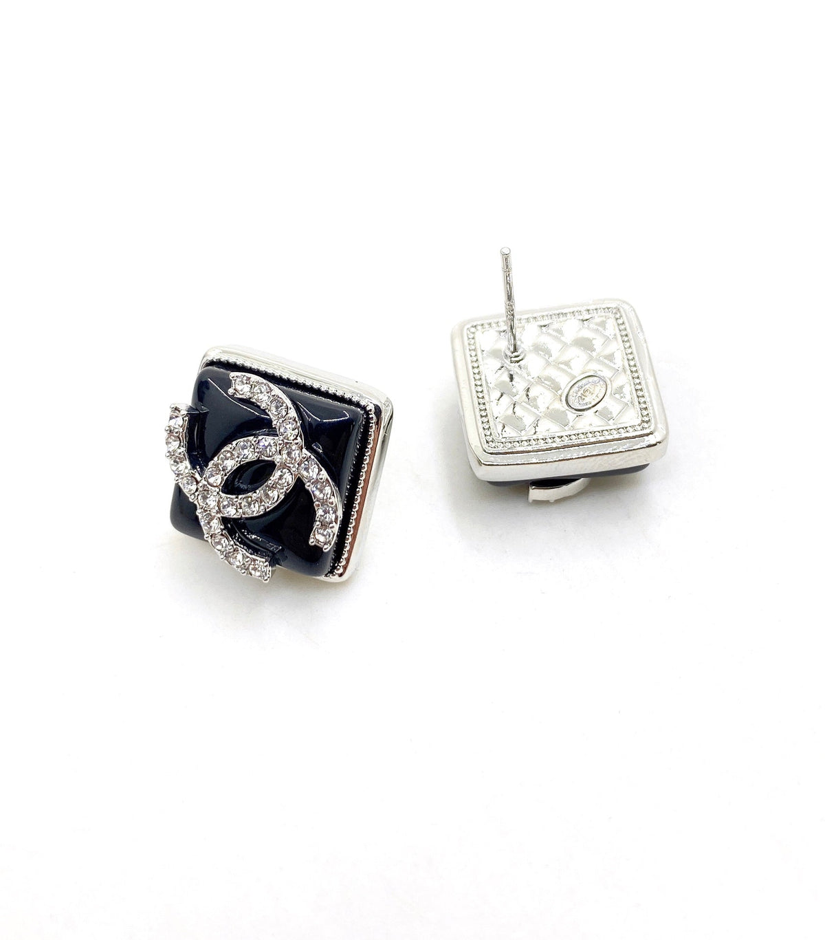 18K  Chanel Square Earrings